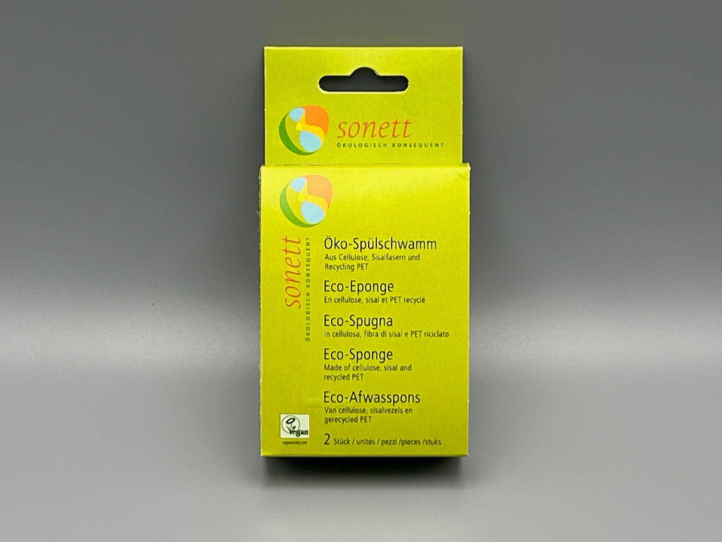 2er-Pack Spülschwamm aus Cellulose, Sisal und Recycling PET