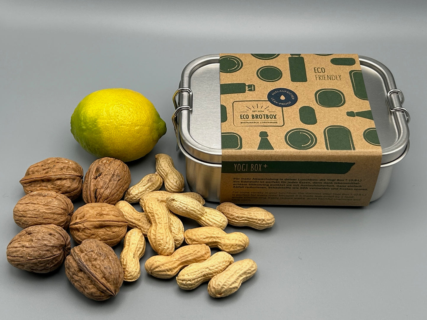 Yogi Box+ Edelstahl-Lunchbox mit 0,8 l Füllvolumen